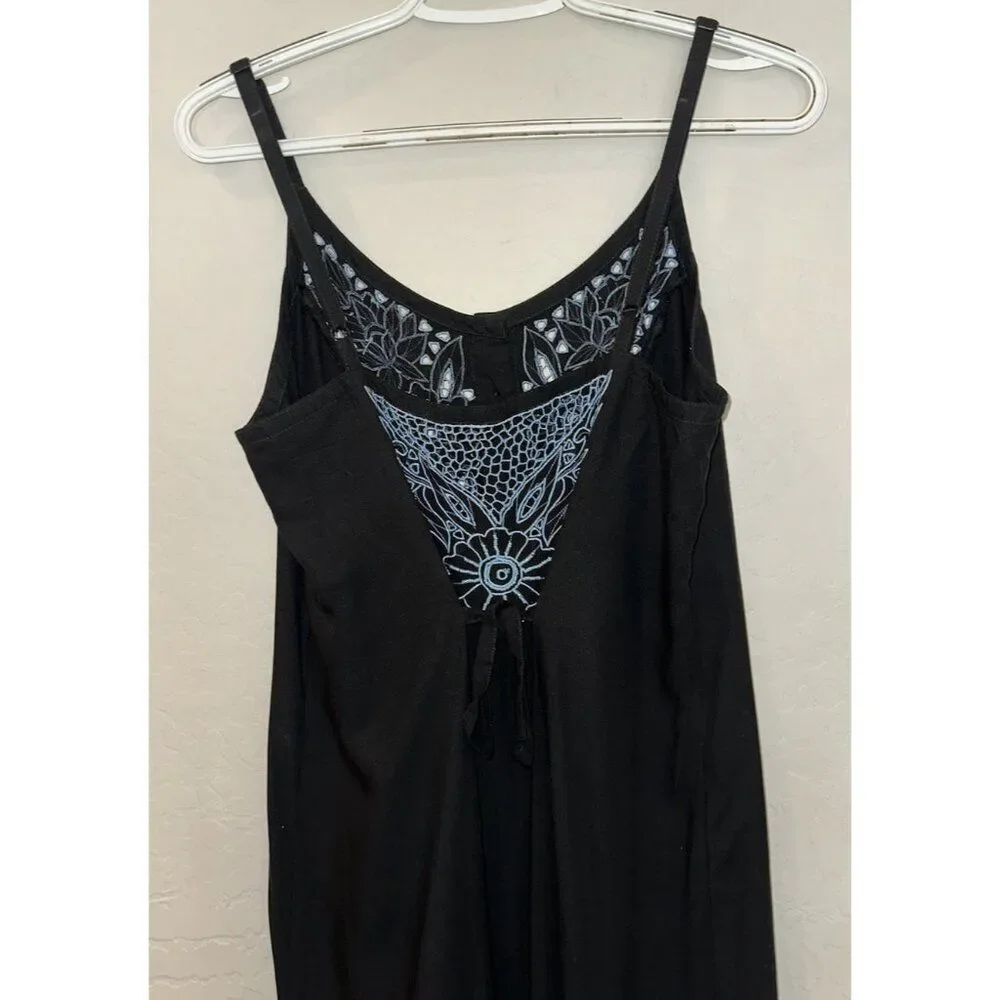 Button Down Embroidered Lace Bohemian Dress 90’s Western Coastal Cowgirl - Picture 10 of 15